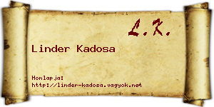 Linder Kadosa névjegykártya